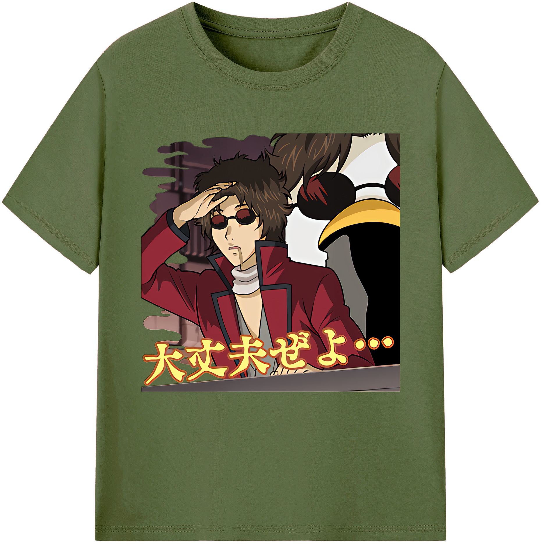 （画像用） ぎんたま 坂田銀時（さかたぎんとき） 神楽 志村新八（しむら しんぱち） GINTAMA Sakata Gintoki Kagura Shimura Shinpachi 綿100％半袖Tシャツ（フロントプリント）